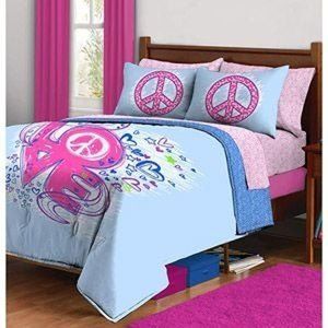 Peace Sign Doddle Love Soft Bed in Bag TWIN RARE NEW!